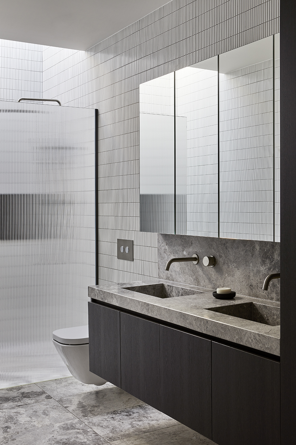 Stone Vanity & Mirror Wall — Clarendon Street